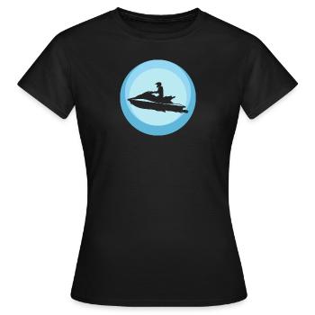 Jet Ski Boat Wakeskate - T-shirt Femme - noir - Devant - AI Model Female 172 dark (172cm)
