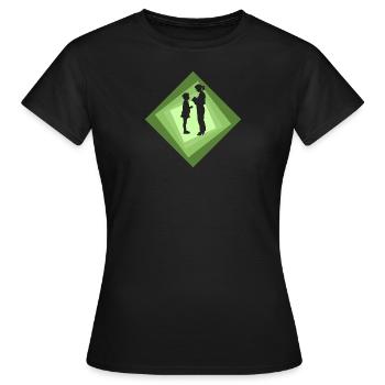 École primaire École primaire École primaire - T-shirt Femme - noir - Devant - AI Model Female 172 dark (172cm)