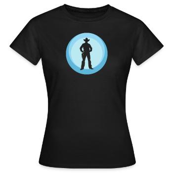 Bottes de cowboy Cowboy Rider - T-shirt Femme - noir - Devant - AI Model Female 172 dark (172cm)