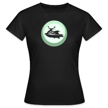 Jetski Jet Ski Wakeskating - T-shirt Femme - noir - Devant - AI Model Female 172 dark (172cm)
