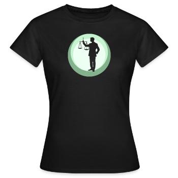 Gericht Behandlung Versicherung - Frauen T-Shirt - Schwarz - Vorne - AI Model Female 172 dark (172cm)