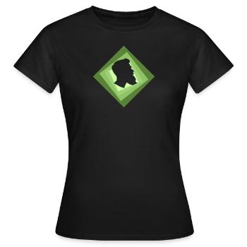 Moustache Visage Pilosité Hipster - T-shirt Femme - noir - Devant - AI Model Female 172 dark (172cm)