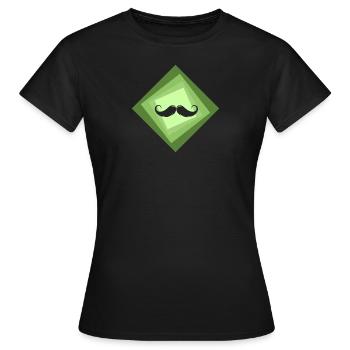 Barbe Poils Faciaux Moustache - T-shirt Femme - noir - Devant - AI Model Female 172 dark (172cm)