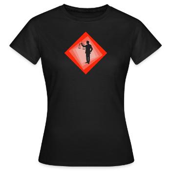 Gericht Anwalt - Frauen T-Shirt - Schwarz - Vorne - AI Model Female 172 dark (172cm)