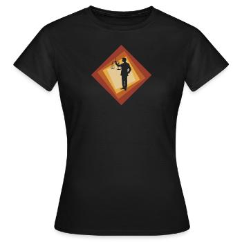 Gericht Richter Behandlung - Frauen T-Shirt - Schwarz - Vorne - AI Model Female 172 dark (172cm)