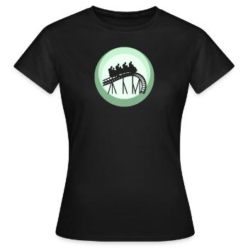 Rummel Riesenrad Festzelt - Frauen T-Shirt - Schwarz - Vorne - AI Model Female 172 dark (172cm)