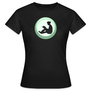 Leseratte Writing Buch - Frauen T-Shirt - Schwarz - Vorne - AI Model Female 172 dark (172cm)