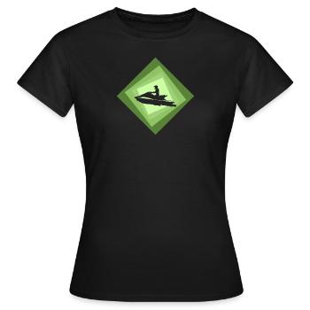 Jet Ski Sports nautiques Wakeskate - T-shirt Femme - noir - Devant - AI Model Female 172 dark (172cm)
