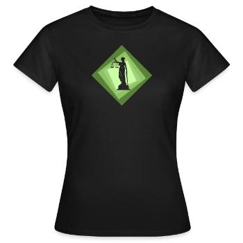 Gericht Recht Absatz - Frauen T-Shirt - Schwarz - Vorne - AI Model Female 172 dark (172cm)