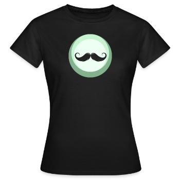Monsieur moustache - T-shirt Femme - noir - Devant - AI Model Female 172 dark (172cm)