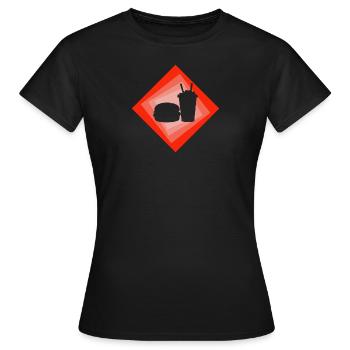 Imbiss Fast Food - Frauen T-Shirt - Schwarz - Vorne - AI Model Female 172 dark (172cm)