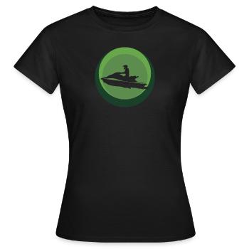 Jetski Motorschlitten - Frauen T-Shirt - Schwarz - Vorne - AI Model Female 172 dark (172cm)