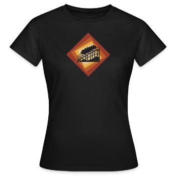 Roller coaster funfair marquee - Women's T-Shirt - black - Front - AI Model Female 172 dark (172cm)