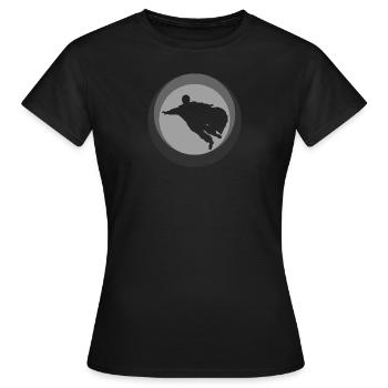 Wingsuit Fliegen Unfall Gleiter - Frauen T-Shirt - Schwarz - Vorne - AI Model Female 172 dark (172cm)