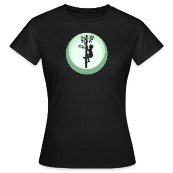 Équipement d’escalade Ascension - T-shirt Femme - noir - Devant - AI Model Female 172 dark (172cm)