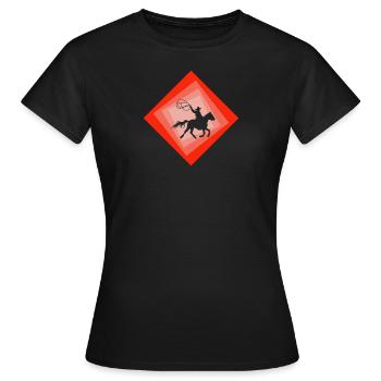 Cowboy Cowboy Bottes Rider - T-shirt Femme - noir - Devant - AI Model Female 172 dark (172cm)
