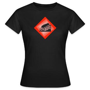 Achterbahn Maßkrug - Frauen T-Shirt - Schwarz - Vorne - AI Model Female 172 dark (172cm)