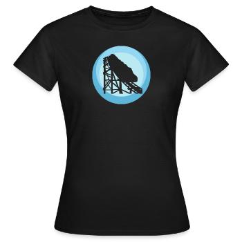 Rummel Lukas Achterbahn - Frauen T-Shirt - Schwarz - Vorne - AI Model Female 172 dark (172cm)