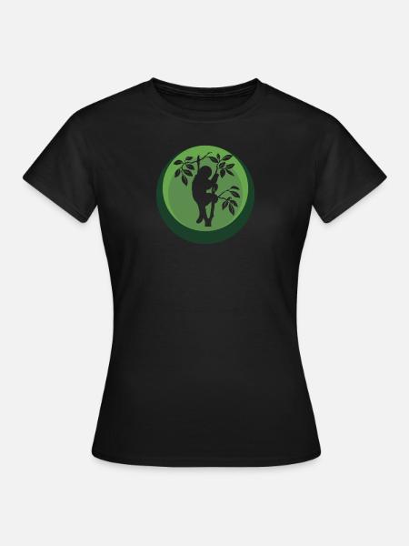 Faultier Müdigkeit - Frauen T-Shirt - Schwarz