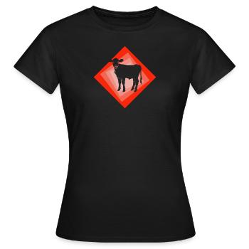Viande végétalienne - T-shirt Femme - noir - Devant - AI Model Female 172 dark (172cm)
