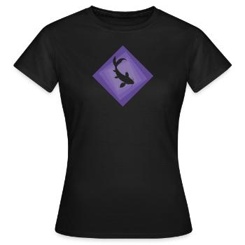 Koi Fish Fish Head Pond - Women's T-Shirt - black - Front - AI Model Female 172 dark (172cm)
