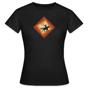 Cowboy Rider Western - Women's T-Shirt - black - Front - AI Model Female 172 dark (172cm)