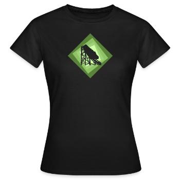 Grande roue de montagnes russes - T-shirt Femme - noir - Devant - AI Model Female 172 dark (172cm)
