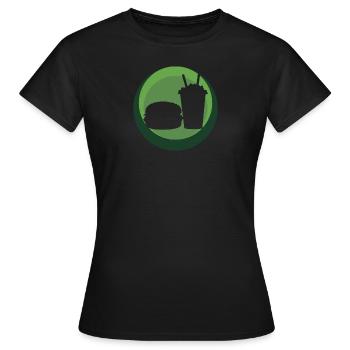 Imbiss lecker - Frauen T-Shirt - Schwarz - Vorne - AI Model Female 172 dark (172cm)