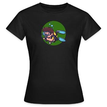 Taucher Scuba Diving - Frauen T-Shirt - Schwarz - Vorne - AI Model Female 172 dark (172cm)