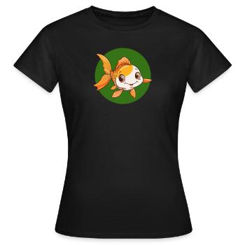 Étang à truites - T-shirt Femme - noir - Devant - AI Model Female 172 dark (172cm)
