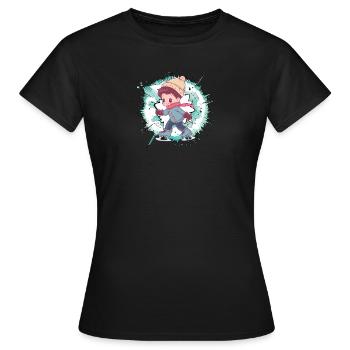 Eislauf Eislaufen Eiskunstlauf - Frauen T-Shirt - Schwarz - Vorne - AI Model Female 172 dark (172cm)