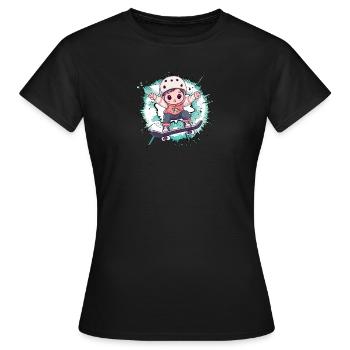 Skate Skater - Frauen T-Shirt - Schwarz - Vorne - AI Model Female 172 dark (172cm)