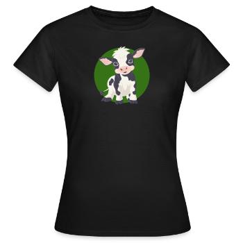 Vache Vaches - T-shirt Femme - noir - Devant - AI Model Female 172 dark (172cm)
