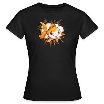 Fische Fischen - Frauen T-Shirt - Schwarz - Vorne - AI Model Female 172 dark (172cm)