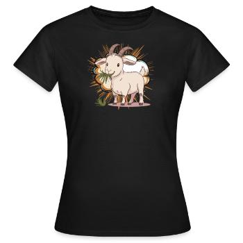 Chèvre Chèvre Chèvre Bouquetin - T-shirt Femme - noir - Devant - AI Model Female 172 dark (172cm)