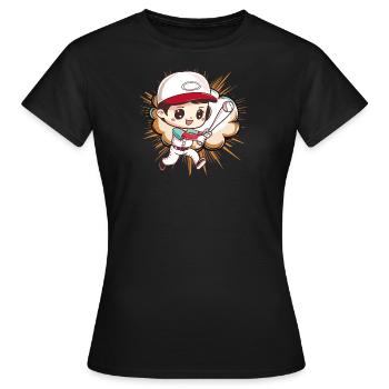 Baseball Baseball Bat Catcher - Women's T-Shirt - black - Front - AI Model Female 172 dark (172cm)