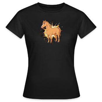 Chevaux Tête de cheval Passionné de cheval - T-shirt Femme - noir - Devant - AI Model Female 172 dark (172cm)