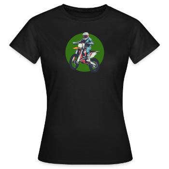 Moto Dirt Bike - T-shirt Femme - noir - Devant - AI Model Female 172 dark (172cm)