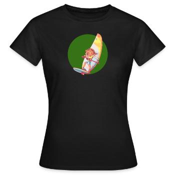 Planche à voile Planche à voile Surf - T-shirt Femme - noir - Devant - AI Model Female 172 dark (172cm)