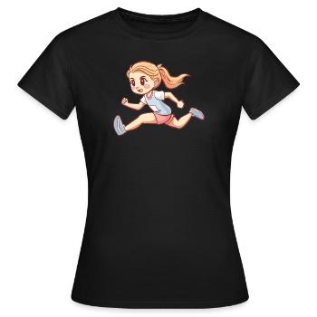 Coureur coureur - T-shirt Femme - noir - Devant - AI Model Female 172 dark (172cm)