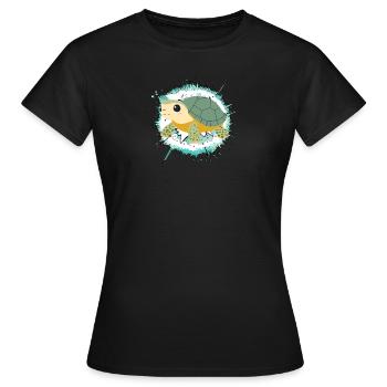 Tortue Tortues Lentes - T-shirt Femme - noir - Devant - AI Model Female 172 dark (172cm)