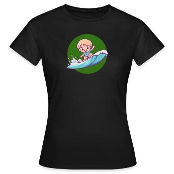 Surfeur Surfeur Fille - T-shirt Femme - noir - Devant - AI Model Female 172 dark (172cm)