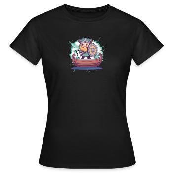 Wikinger celtic - Frauen T-Shirt - Schwarz - Vorne - AI Model Female 172 dark (172cm)