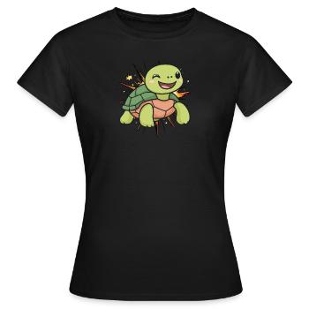 Turtle Reptil - Frauen T-Shirt - Schwarz - Vorne - AI Model Female 172 dark (172cm)