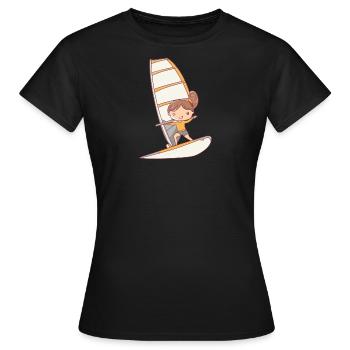 Windsurfen Windsurf Windsurfer - Frauen T-Shirt - Schwarz - Vorne - AI Model Female 172 dark (172cm)