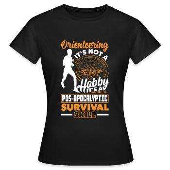 Course d’orientation Course d’orientation Course d’orientation Citation amusante - T-shirt Femme - noir - Devant - AI Model Female 172 dark (172cm)