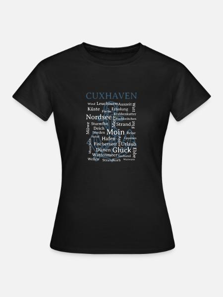 Cuxhaven Nordsee Niedersachsen Urlaub am Meer - Frauen T-Shirt - Schwarz