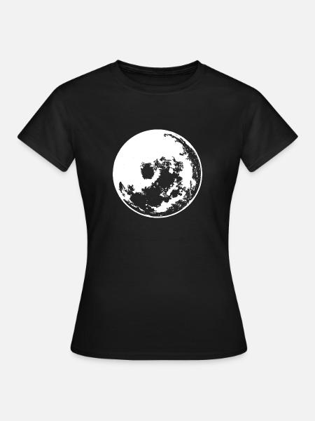 Wo ist der Mond - Dame-T-shirt - sort
