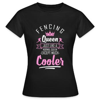 Épée d’escrime Épée de combat - T-shirt Femme - noir - Devant - AI Model Female 172 dark (172cm)