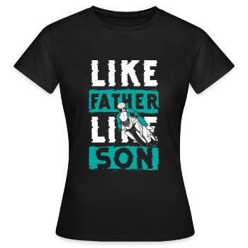 Motocross Cross Zweirad Vater - Frauen T-Shirt - Schwarz - Vorne - AI Model Female 172 dark (172cm)